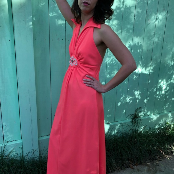 💃🏼 Vintage Neon Pink Disco Dress💃🏼 - Picture 2 of 8